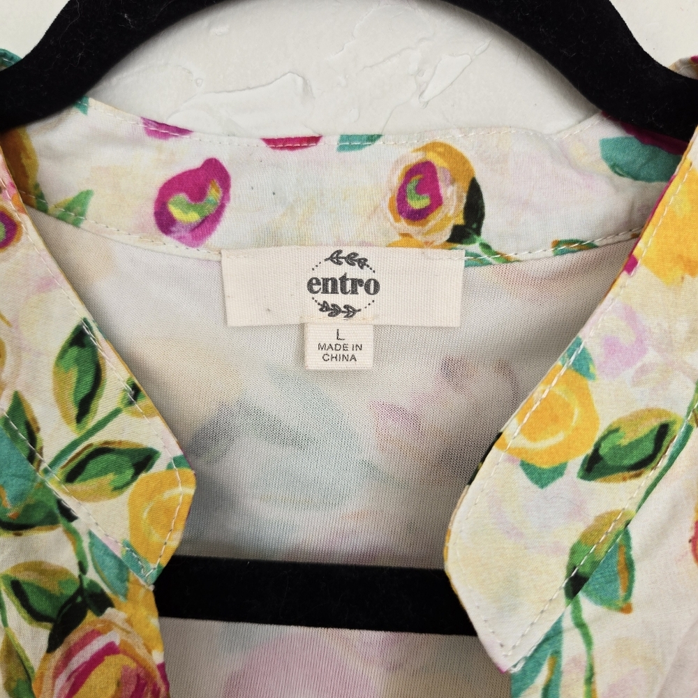 Entro Tiered Ric Rac Floral Dress - Picture 8 of 10